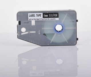 6mm silberne Noten-Kasette des Aufkleber-Hersteller-Bands 20M.p für Kabel Identifikations-Drucker
