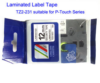 Kompatibles Aufkleber-und Band-Band-Schwarzes auf weißem Band TZ2-231 der Breiten-12mm der Längen-8m