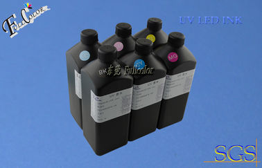 Magentarot, gelb, cyan-blau, schwarz, weiß, Lack UVled Tinte für Epson-Drucker-Kopf-UVdrucker kurierend