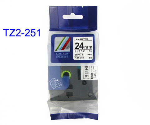 Schwarzes auf Weiß lamellierter Aufkleber-Band-Kassette TZ2-251, HAUSTIER und lamellierter 8m Länge
