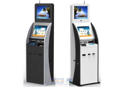 17 Zoll kaltgewalzte Stahl-Digital-Kiosk-Anzeige mit Identifikations-Scanner-Karten-Frage-Modulen