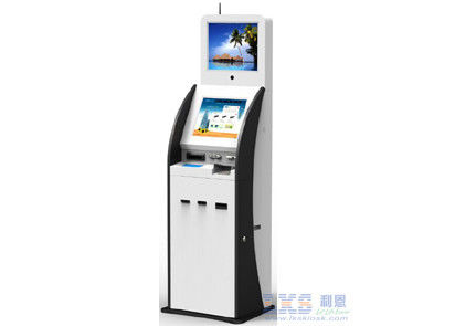 17 Zoll kaltgewalzte Stahl-Digital-Kiosk-Anzeige mit Identifikations-Scanner-Karten-Frage-Modulen