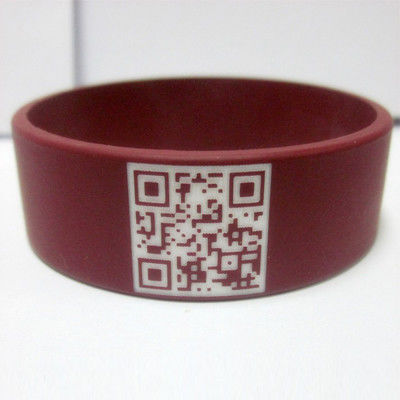 Kundenspezifisches QR-Code-Silikon-Energie-Armband-weich umweltfreundliches Mehrfarben
